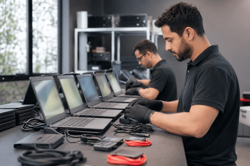 Configuração no aluguel de notebooks em grande quantidade